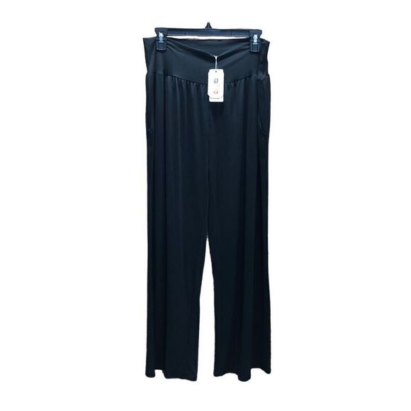 EUE Extra Large (XL) NWT Black Yoga Flair Pants Super Soft - Picture 1 of 5